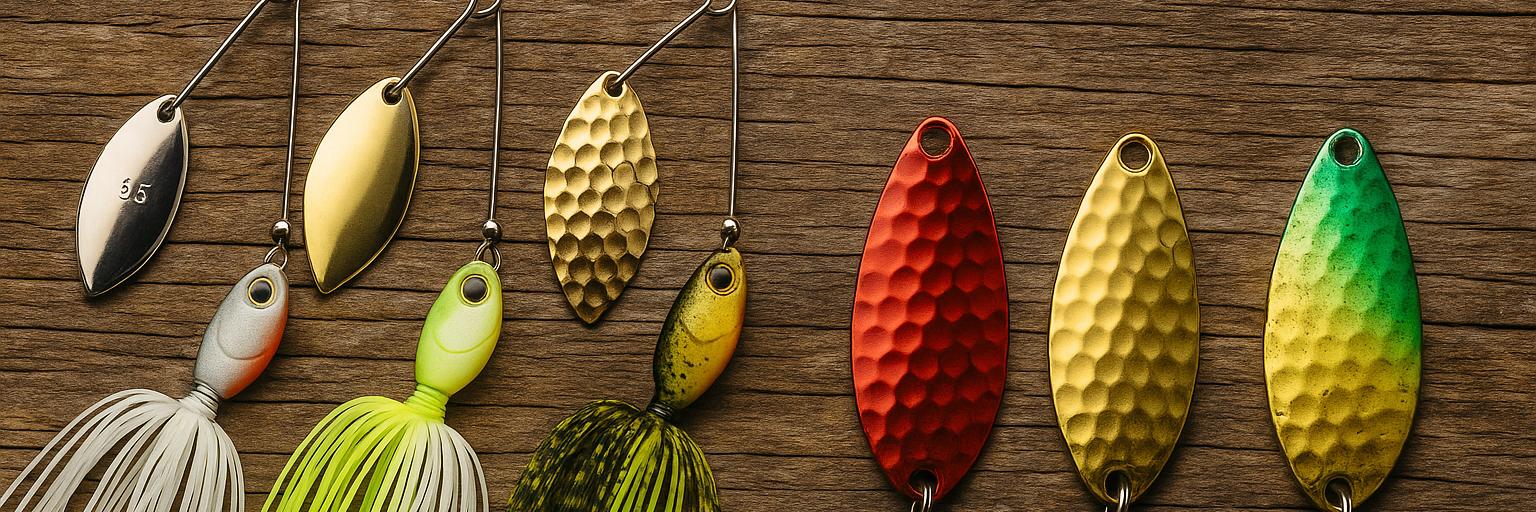 Row of spinnerbaits & spoons