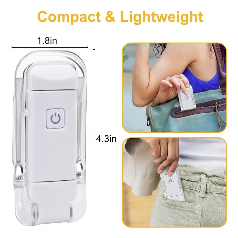USB Clip Book Light – Amber Glow, 3 Modes, Foldable Design