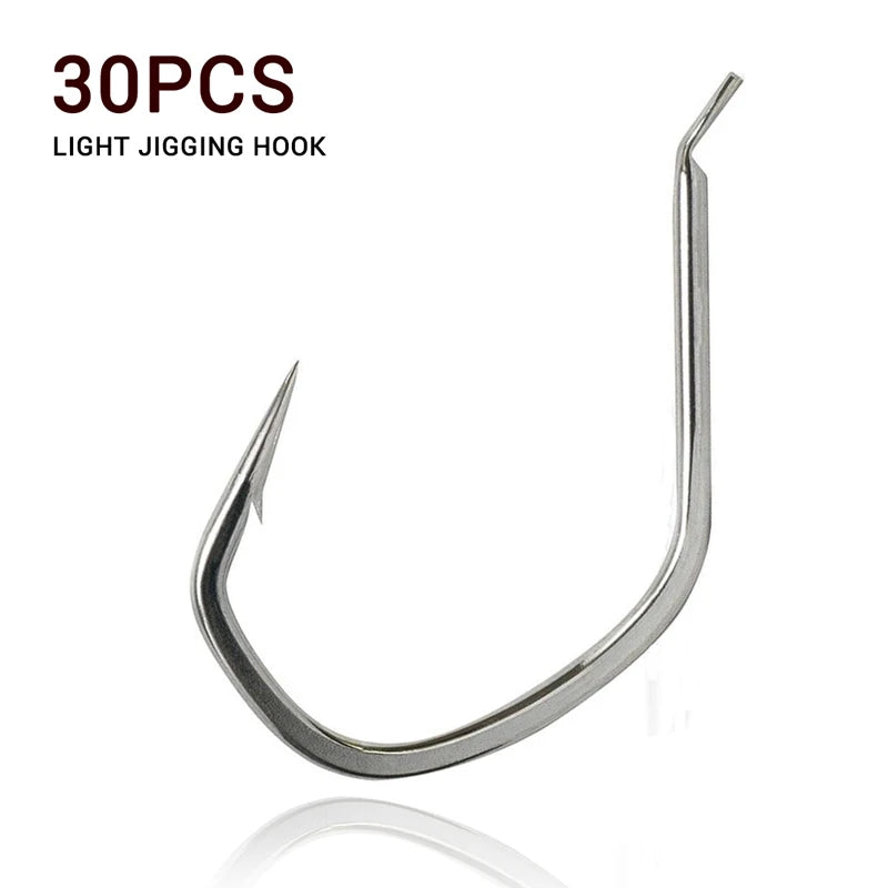 30PCS SJF39 Jigging Hooks – High Carbon Saltwater Hooks