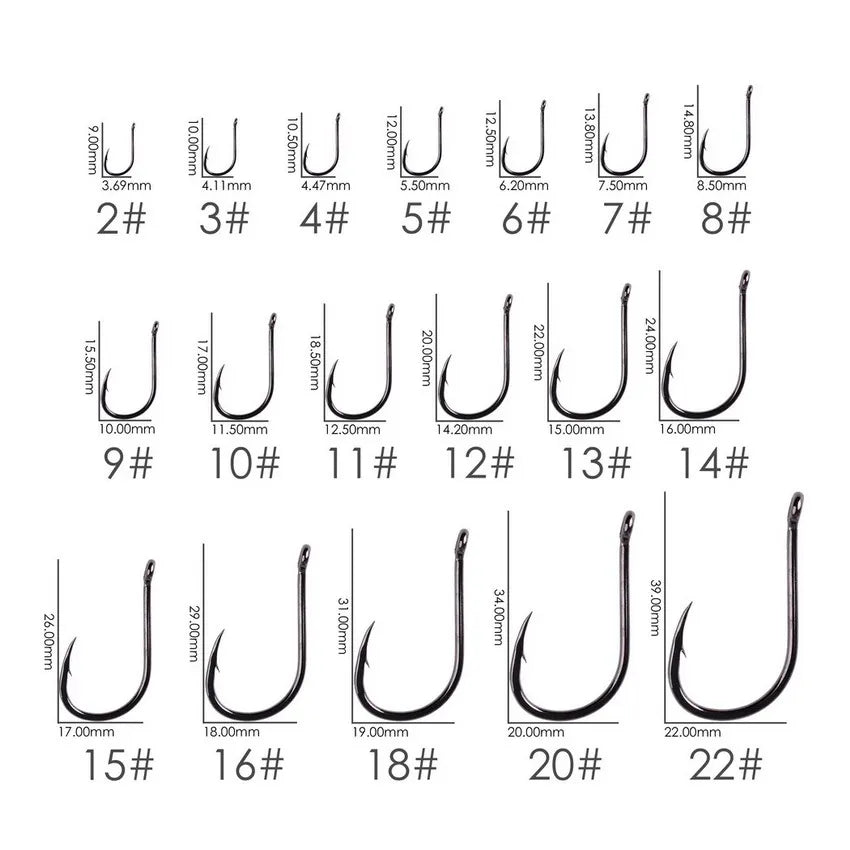 Circle Hook Set 50PCS – Barbed Offset Saltwater Hooks