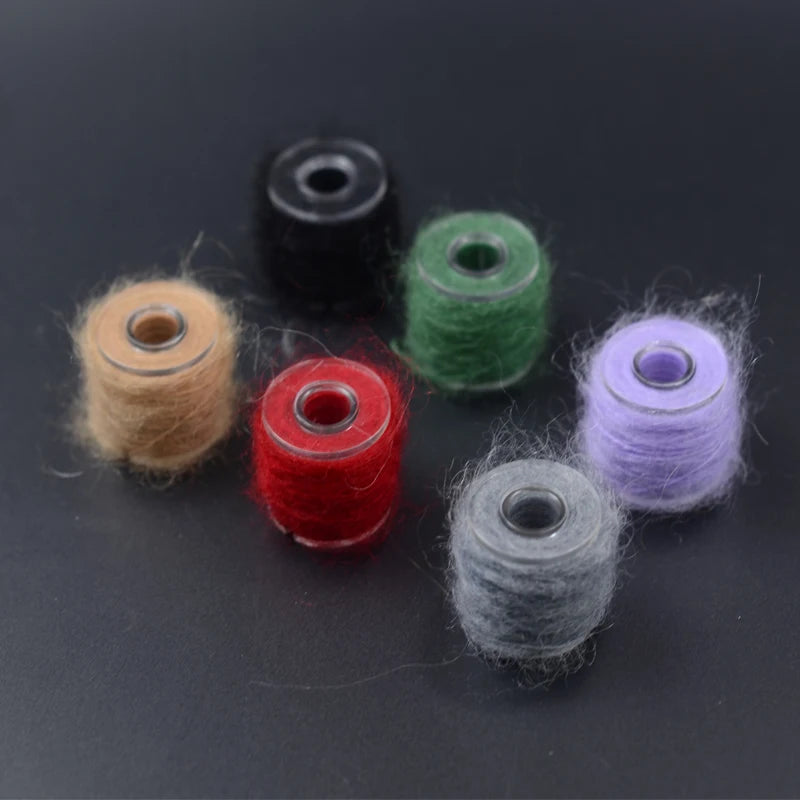 Leech Mohair Yarn – 12 Colours Fly Tying Thread for Flies