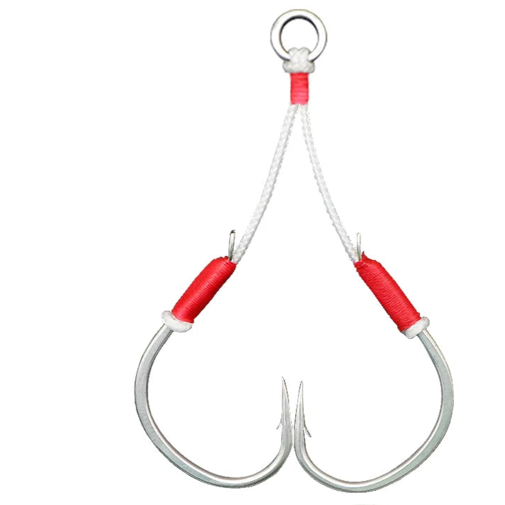 Double Assist Hooks 3/0–6/0 – Slow Jigging, Anti-Rust