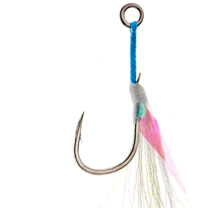 Shore Jigging Assist Hooks with Glow Fibres – 3PCS