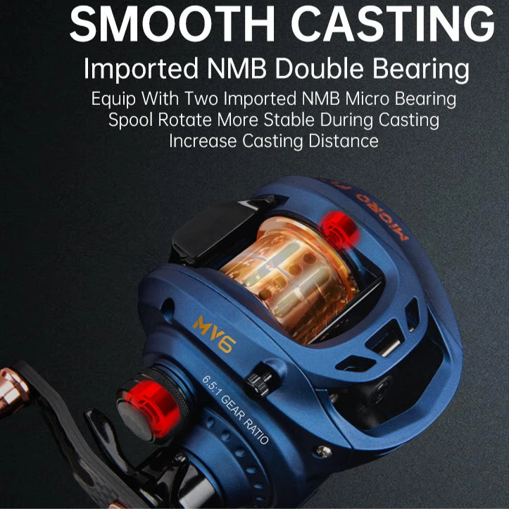 Ultralight BFS Baitcasting Reel – 138g, 6.5:1, 5KG Drag