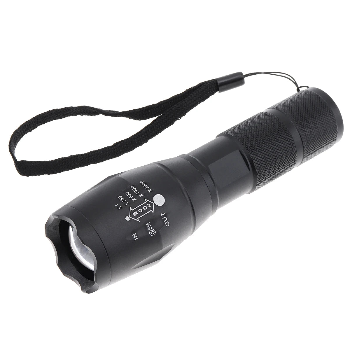 RGB Waterproof Flashlight – 500LM, Zoom, Red/Green/Blue