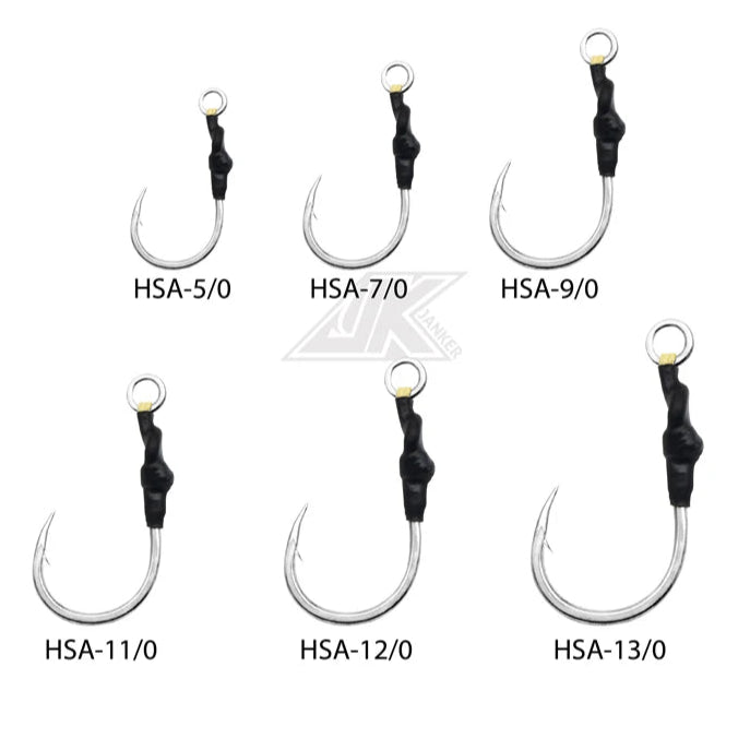 Heavy Assist Jig Hooks with 32-Strand PE Line – 3PCS Pack
