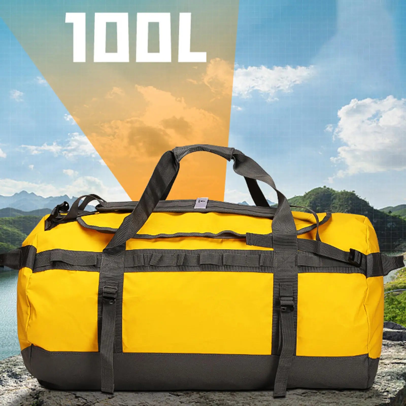 100L Waterproof Camping Backpack – Hiking & Travel Rucksack