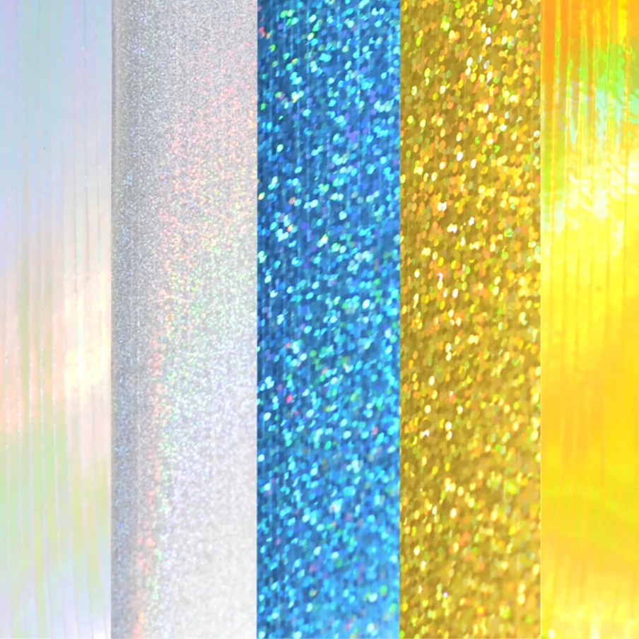 Holographic Adhesive Lure Tape – 5PCS Fly Tying Sheets