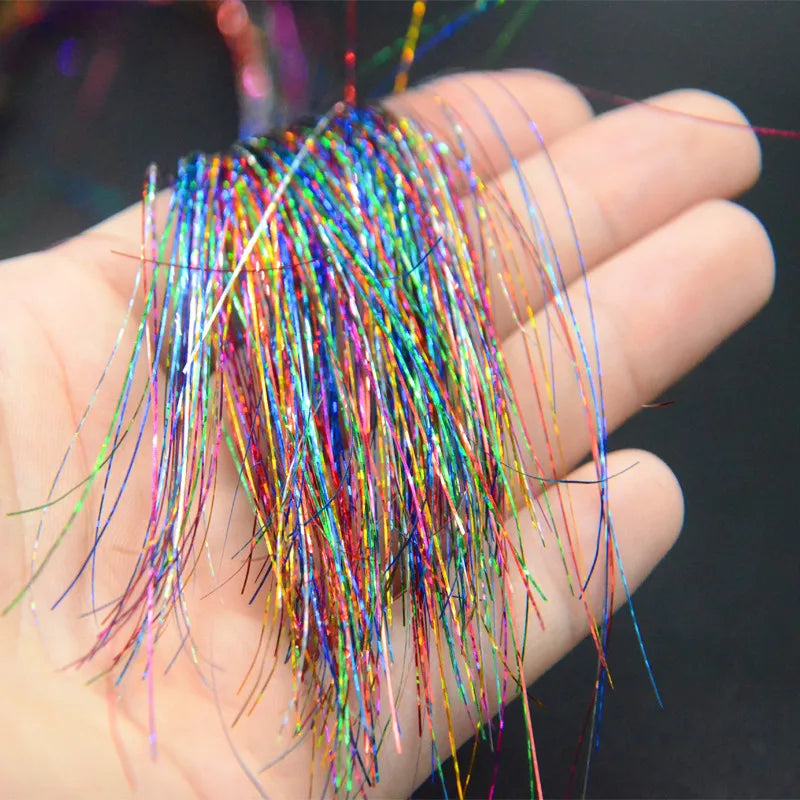 3-Pack Rainbow Flashabou Tinsel for Wet Flies & Streamers