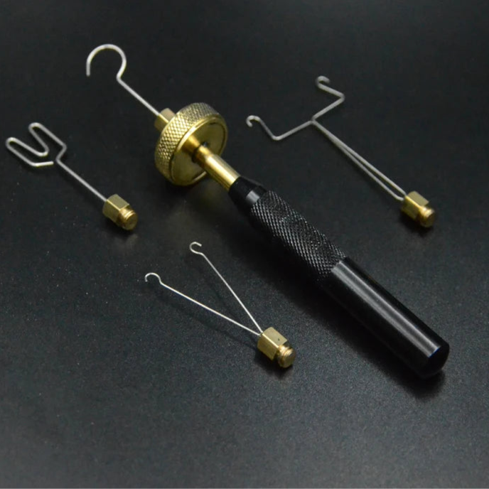 Bearing Dubbing Twister Fly Tying Tool Set with 4 Attachments