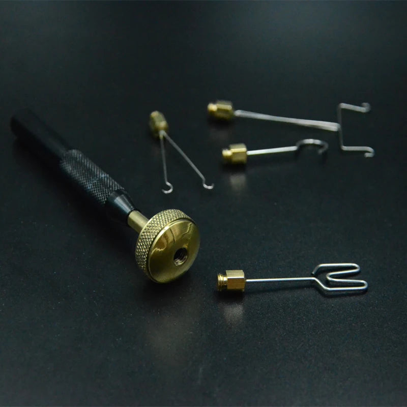 Bearing Dubbing Twister Fly Tying Tool Set with 4 Attachments