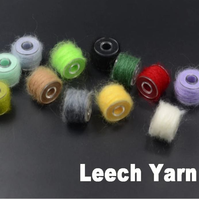 Leech Mohair Yarn – 12 Colours Fly Tying Thread for Flies