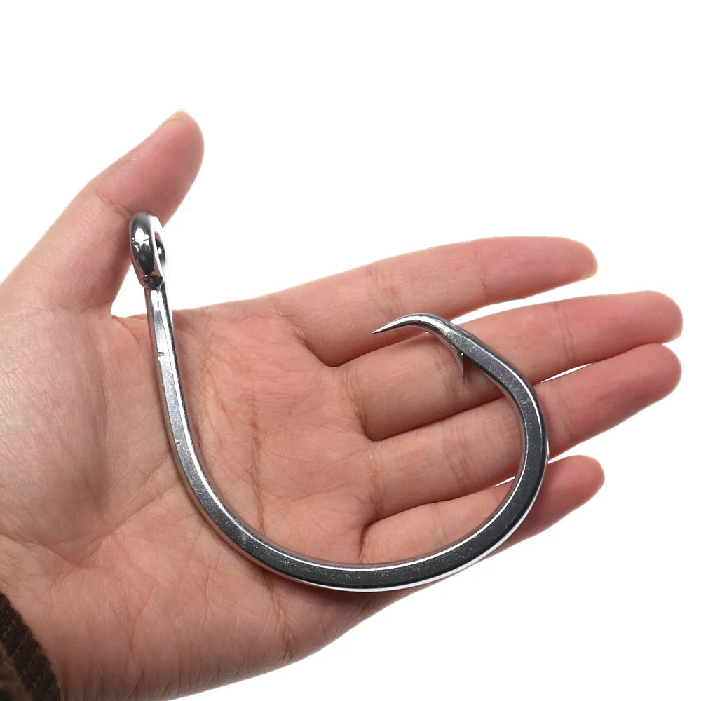 ICERIO Stainless Steel Saltwater Circle Hooks 6/0–16/0 for Tuna, Shark & Sea Trout