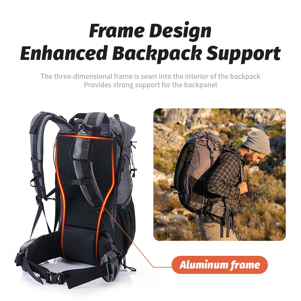 60+5L Hiking Backpack – Internal Frame with Rain Cover