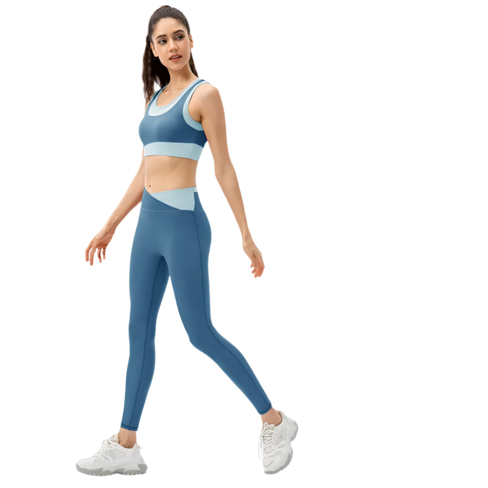 Women’s High-Impact Yoga Set – Shockproof Bra & Leggings