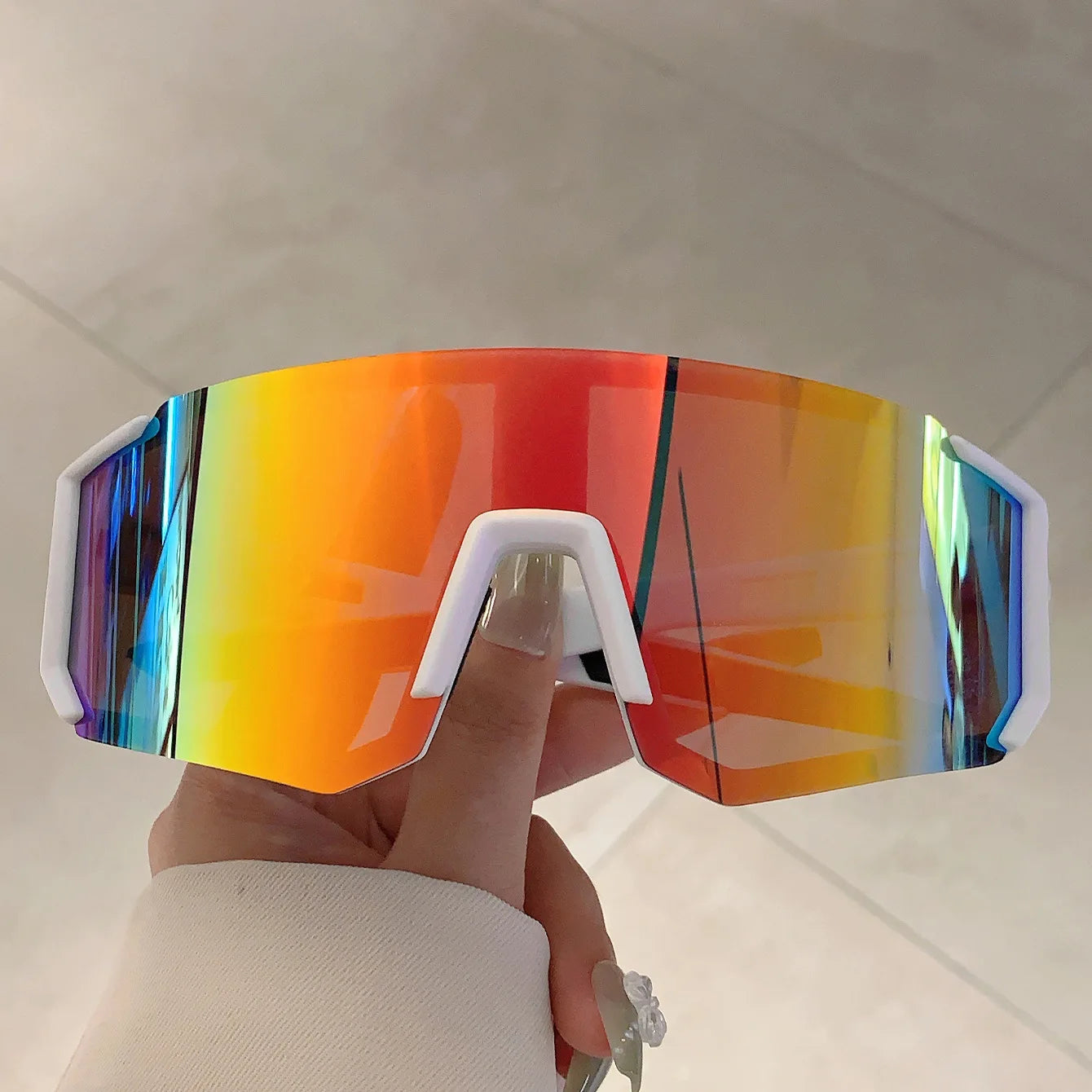 Punk Goggle Sport Sunglasses – UV400 Mirror Shades for Ski, Ride & Street