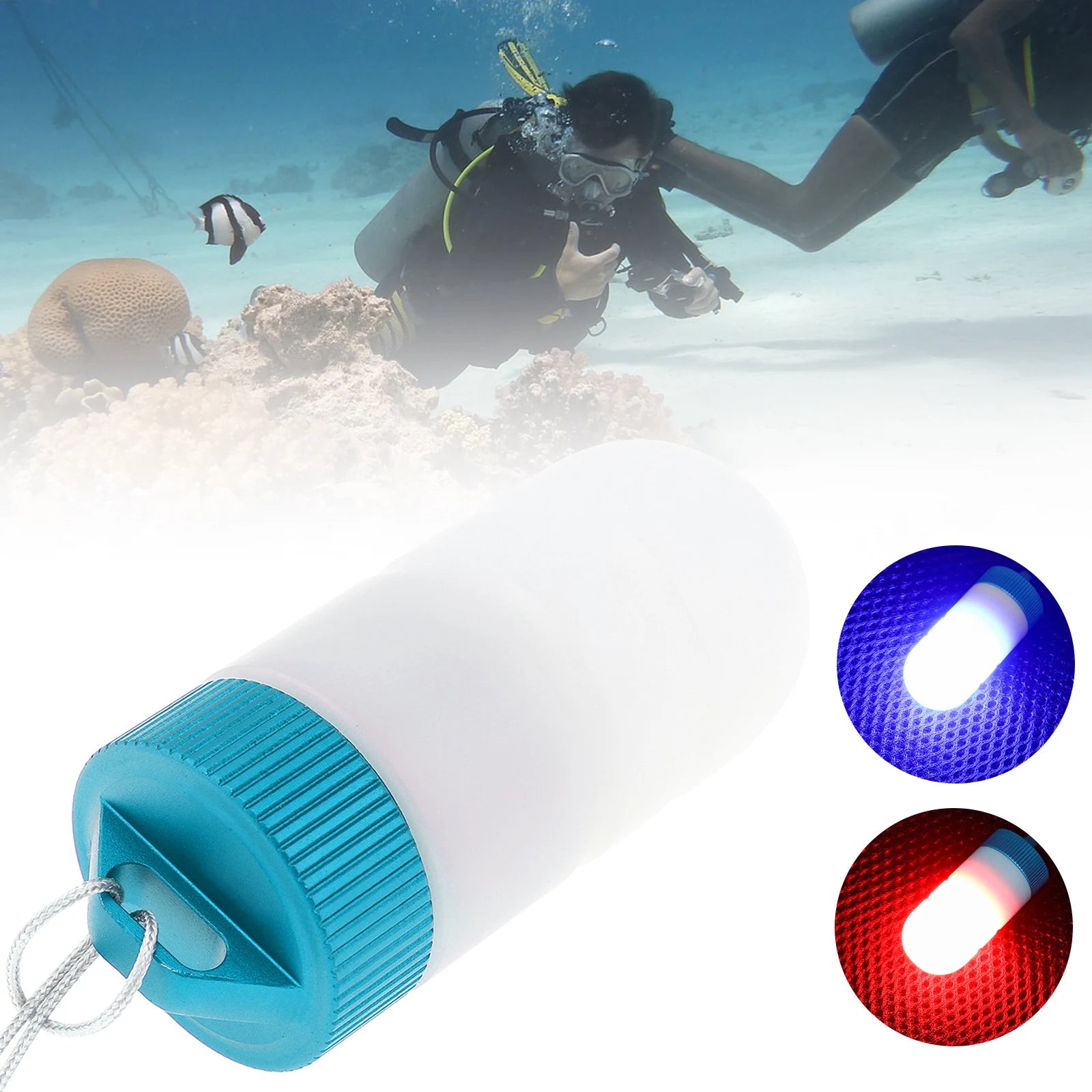 Mini Dive Signal Light – 200m Depth, Blue LED, 200h Runtime