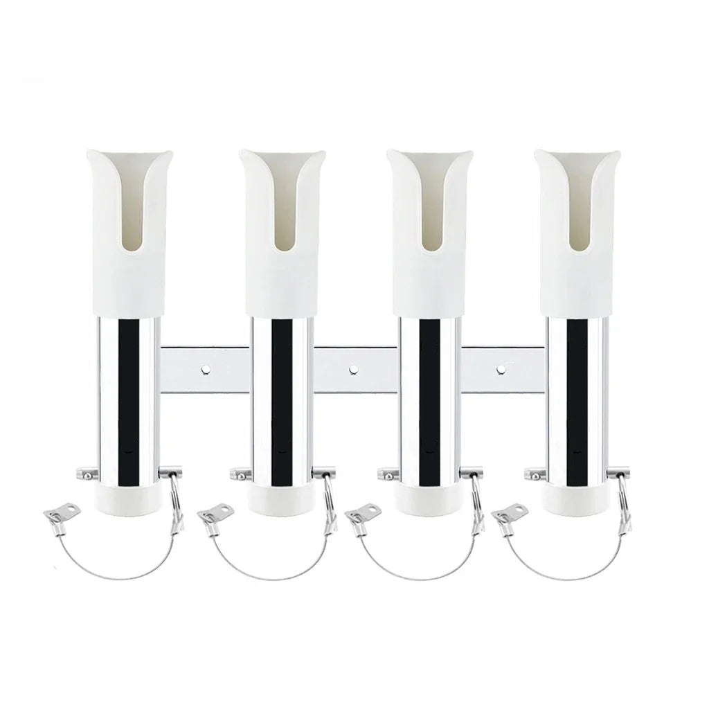 4-Tube Stainless Steel Rod Rack – Marine Fishing Rod Holder Mount