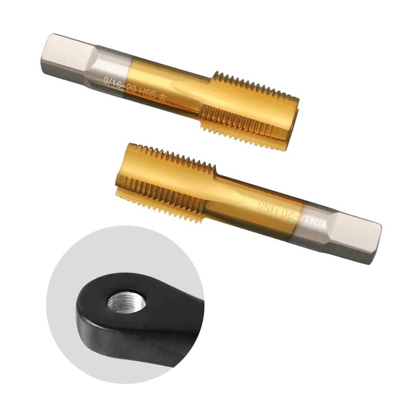 High-Speed Steel Pedal Thread Tap Kit for Crankset Repair