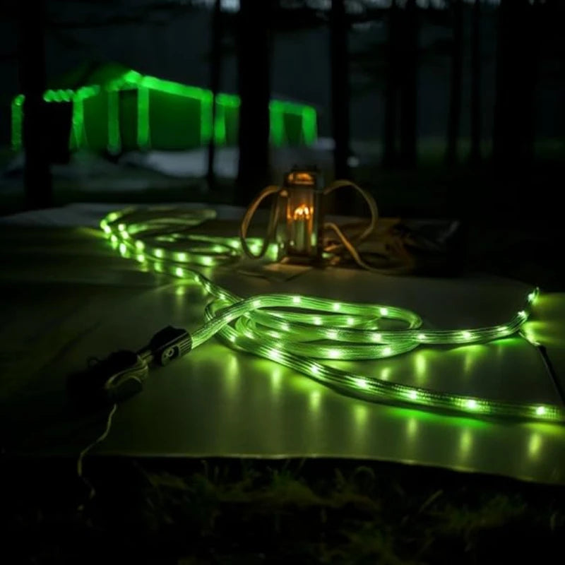 LED Tent Rope Light – Windproof Luminous Camping Line