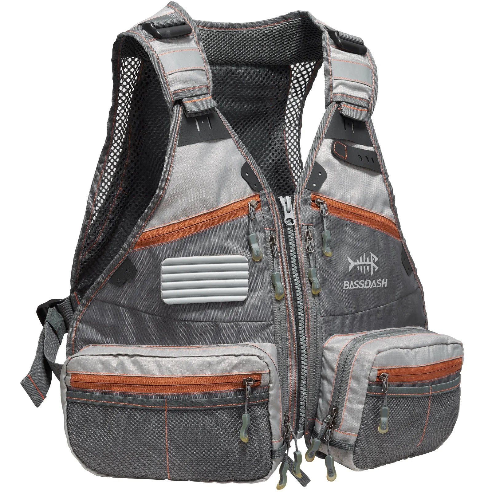 Adjustable Fly Fishing Vest with 18 Pockets & Bottle Holder