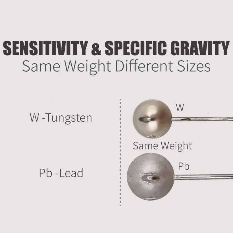 Tungsten Jig Heads with Mustad Hooks – 0.6g to 5g Barbed