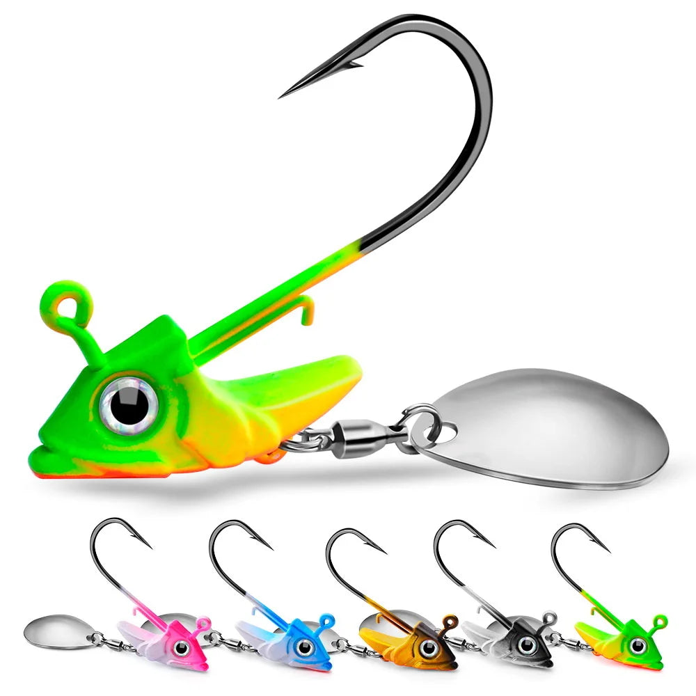 Jig Head Lures with Spinner – 7.5g to 15g Sinking Baits