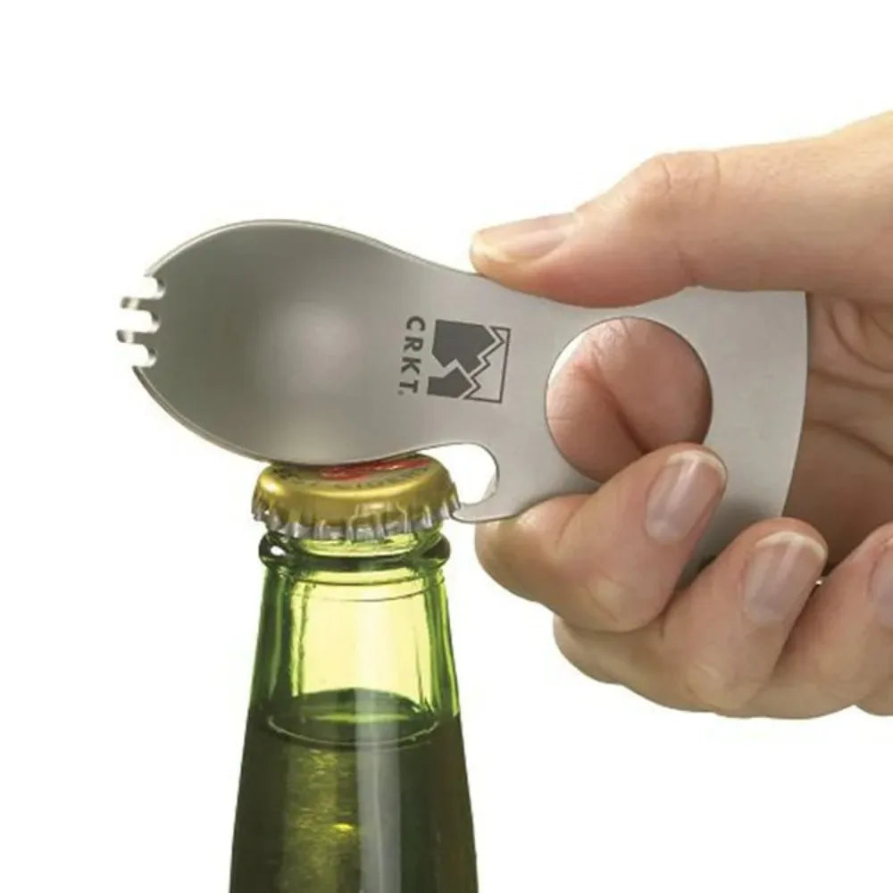 Stainless Steel EDC Spork – Fork, Spoon, Opener & Wrenches