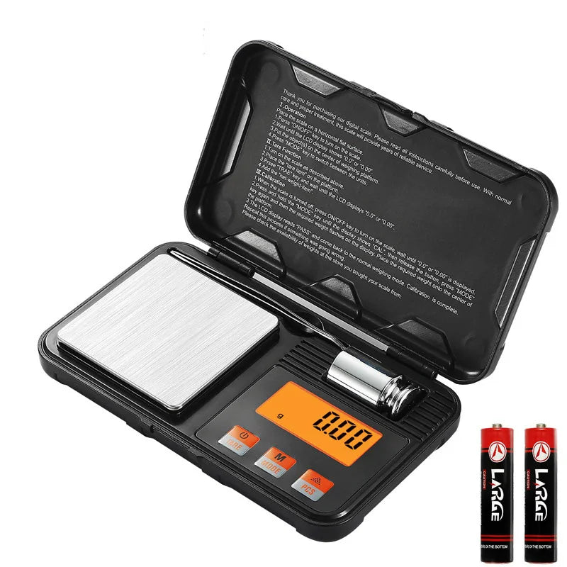 Precision 0.001g Pocket Scale for Fly Tying and Hook Weighing