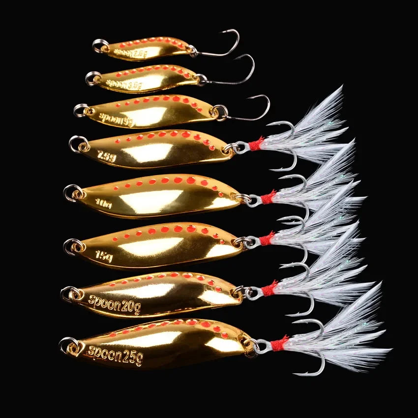 Metal Vib Spinner Spoons 2.5g–30g – Lures for Predators