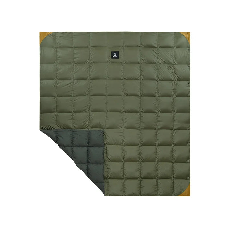 ONETIGRIS 2-Person Lightweight Duck Down Camping Blanket – Extra Large Outdoor Travel Quilt