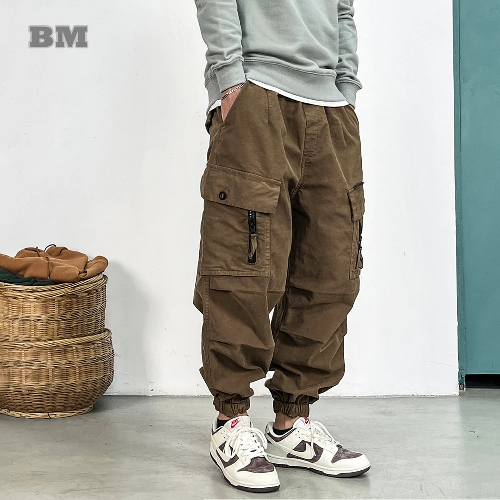 BIRD MOUNTAIN Loose Fit Urban Fishing Cargo Joggers for Men