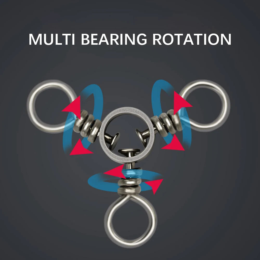 3-Way Copper Swivels for Strong, Tangle-Free Multi-Line Rigs