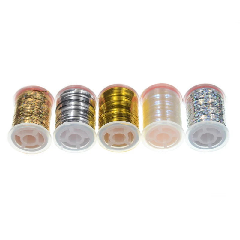 4–5PCS Flat Mylar Tinsel Thread for Fly Tying 0.5–1mm Wide