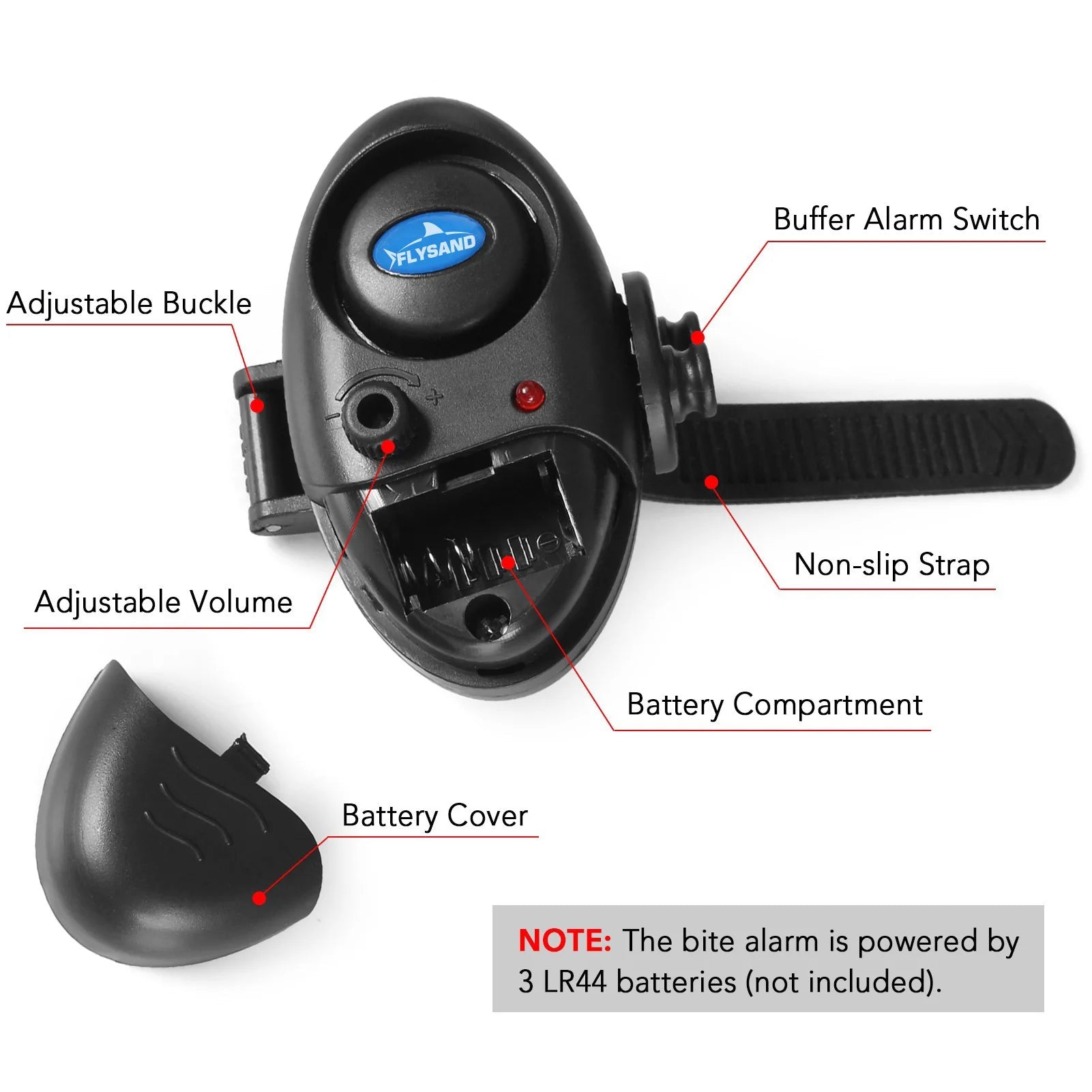 Rod Bite Alarm with Siren & LED – Day/Night Strike Alert
