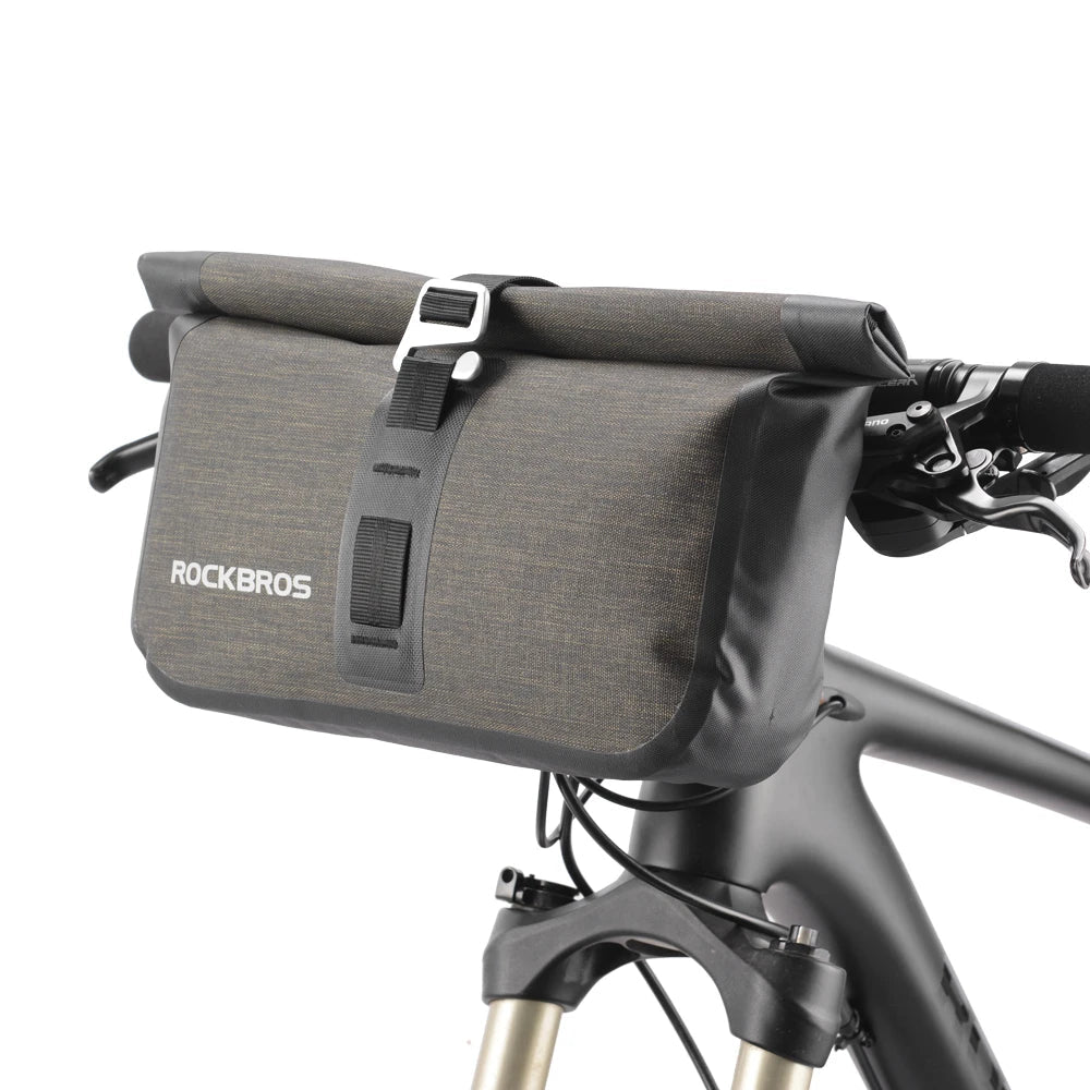 Waterproof 5–6L Front Bike Bag with Reflective Frame Mount