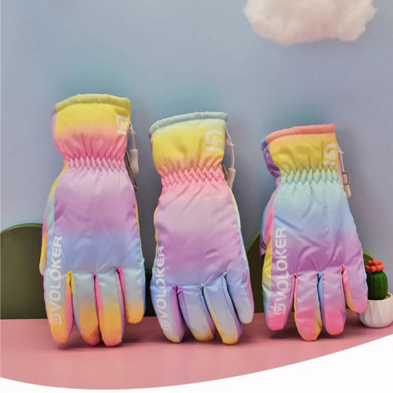 Waterproof Kids Ski Gloves – Warm, Adjustable & Grippy