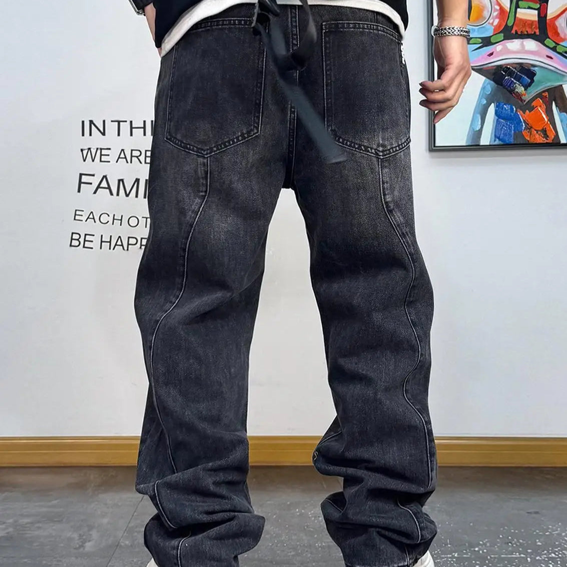 Men’s Vintage Straight-Leg Jeans – Heavyweight Denim Fit