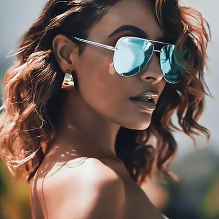 Oversized Pilot Sunglasses – XL Gradient UV400 Designer Shades