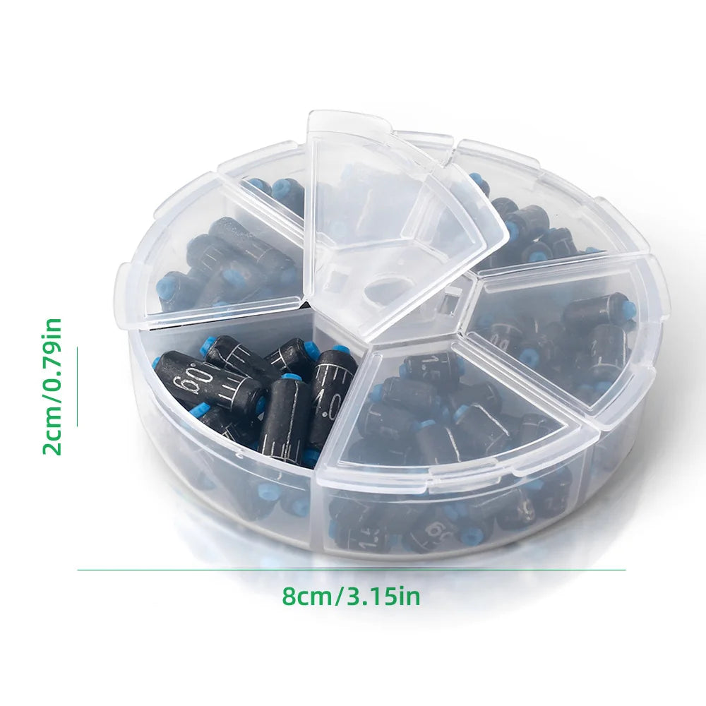 60PCS Lead Sinker Set 1.5g–4.0g – Quick-Replace Fishing Tackle Kit