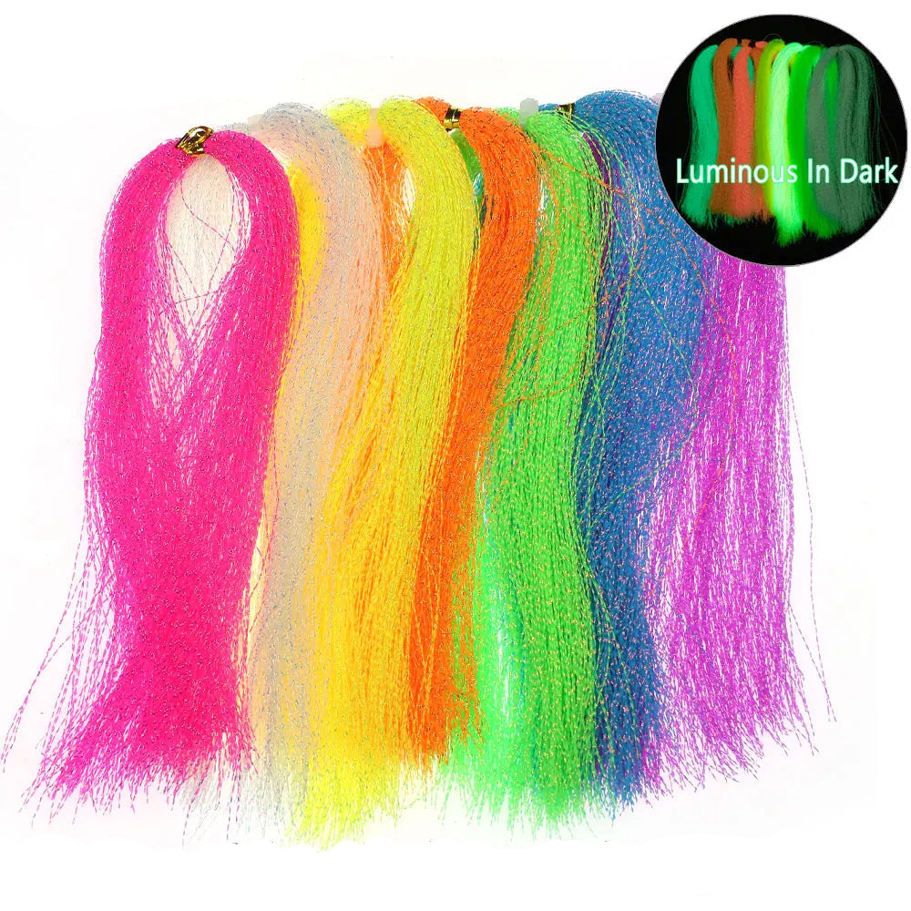 Luminous Flashabou Holographic Tinsel for Fly & Lure Tying – 32cm Strands