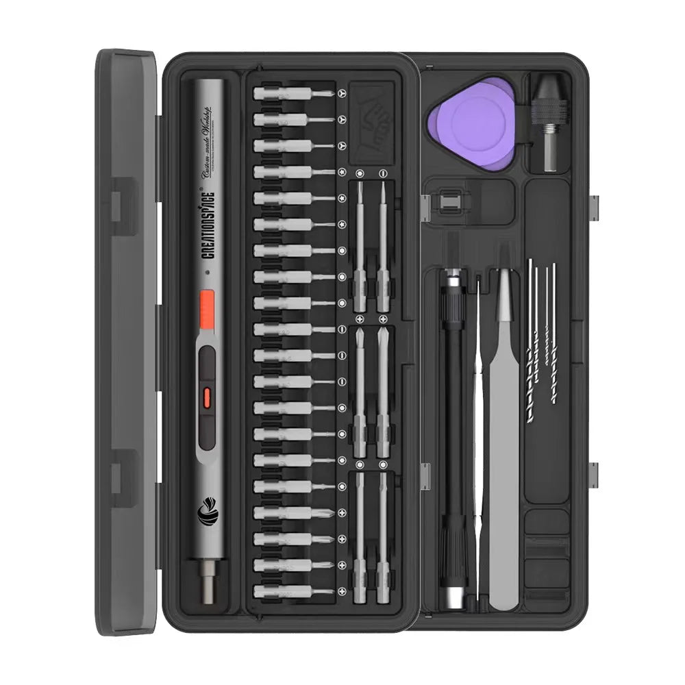 Mini Electric Screwdriver Set – 3-Speed Rechargeable Tool with LED