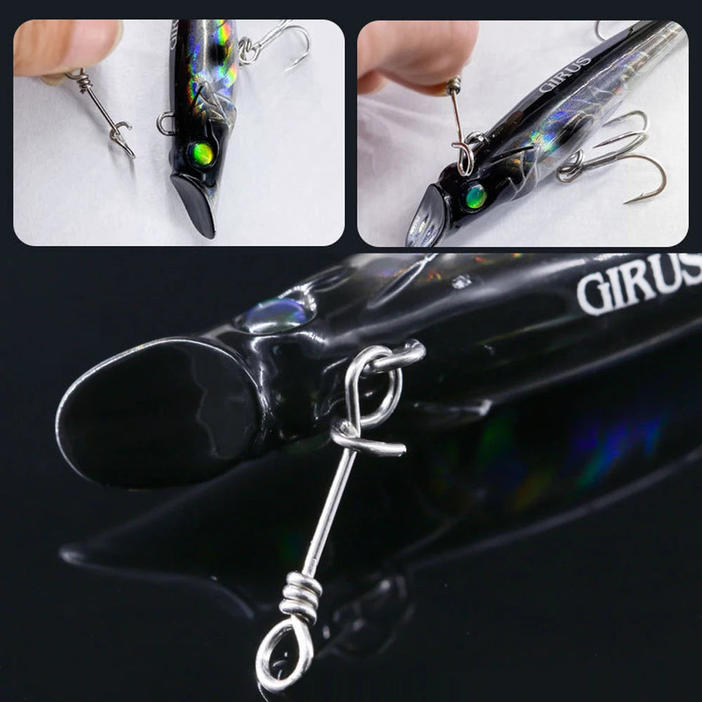 Quick Lock Stainless Snaps With Spring Clamp for Fast Lure Swaps