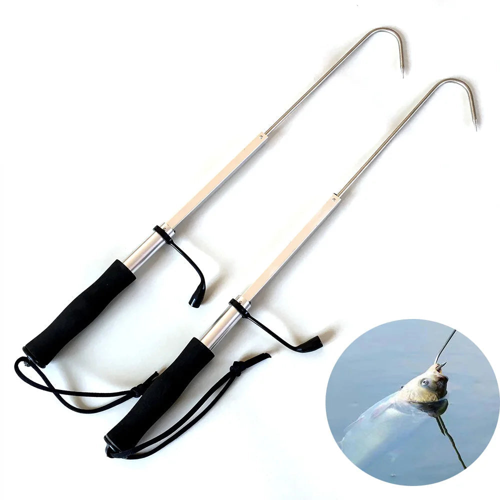 Telescopic Fishing Gaff with Spear Hook – 64cm to 116cm