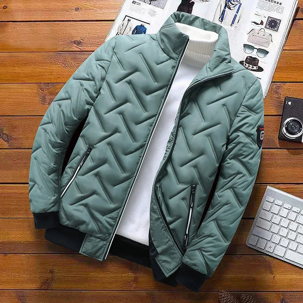 Men’s Bomber Jacket – Thick Slim Fit Casual Winter Coat