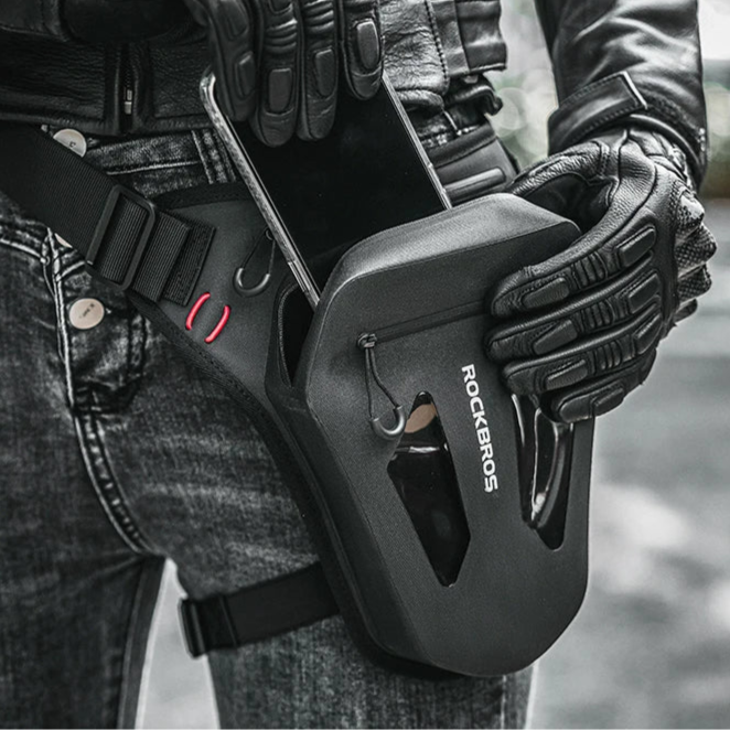 Waterproof Reflective Leg Bag for Motorcycle and Cycling Use