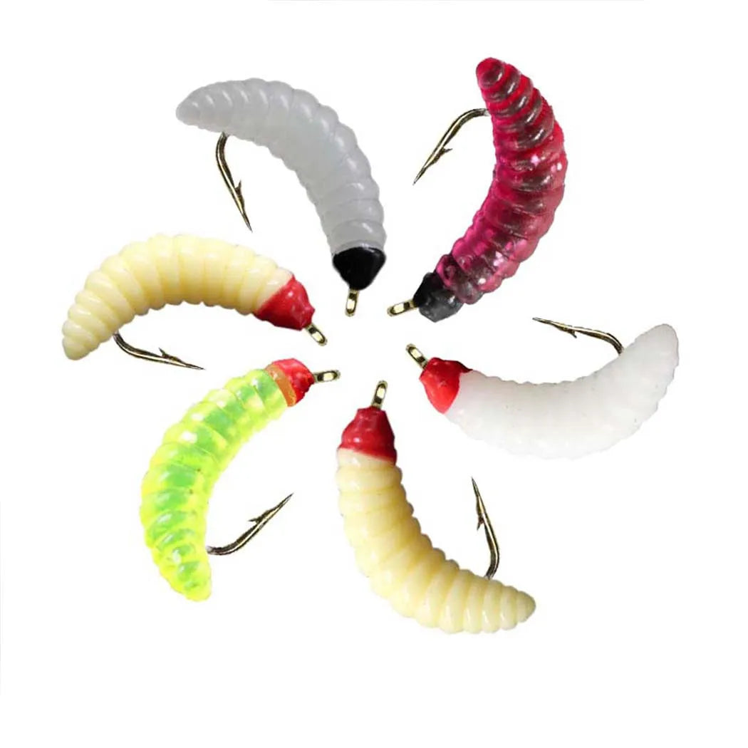 Maggot Fly Fishing Lures – 5–20PCS Wet Trout Flies #10