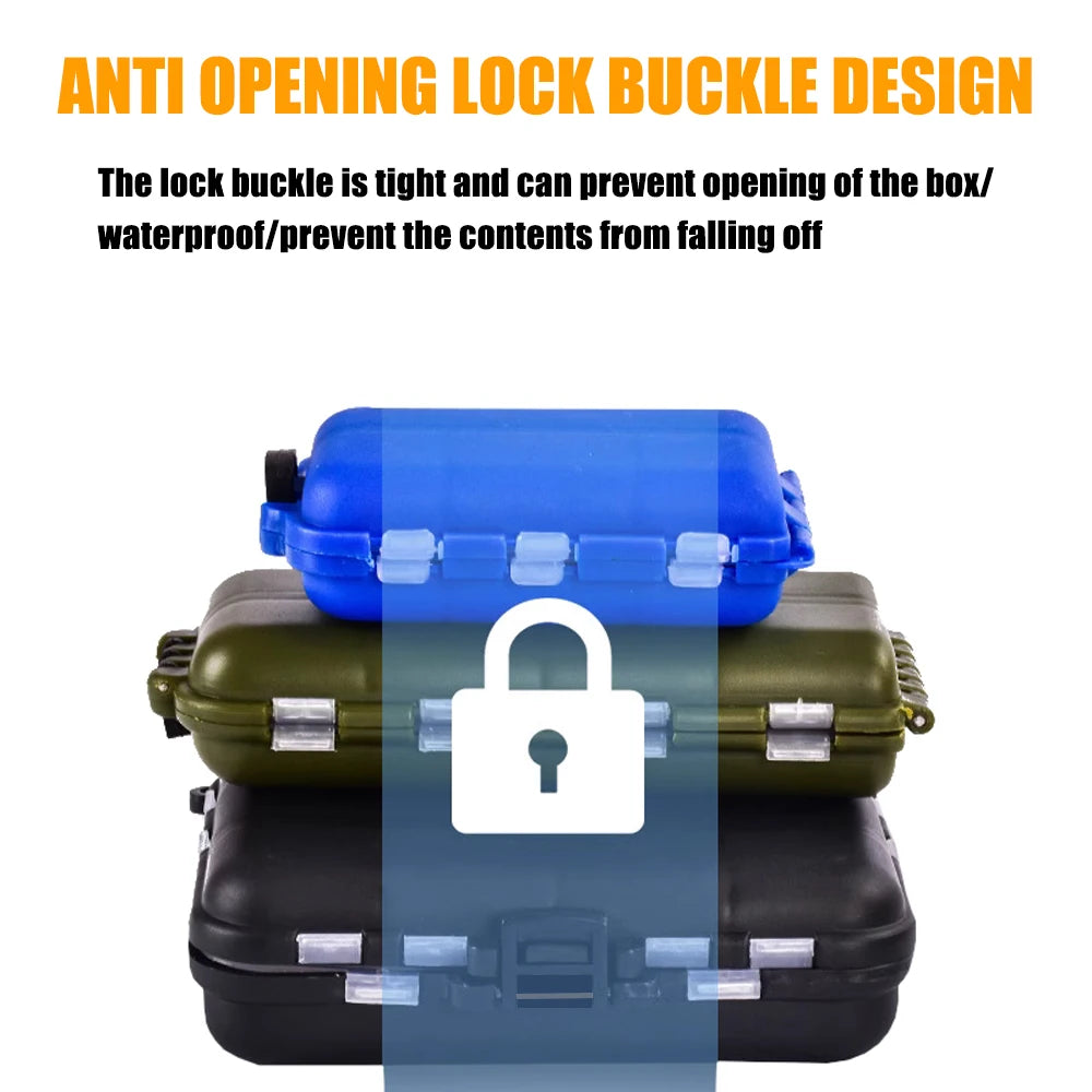 Mini Waterproof Tackle Box with Secure Compartments for Travel
