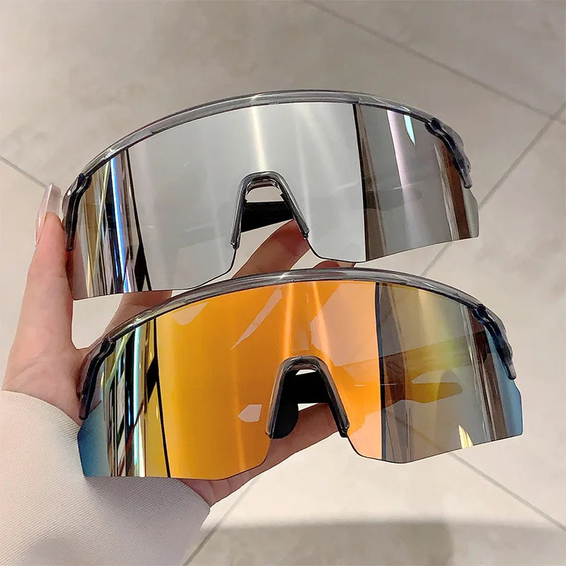 Oversized Punk Sport Sunglasses – UV400 Goggles for Cycling & Street Style