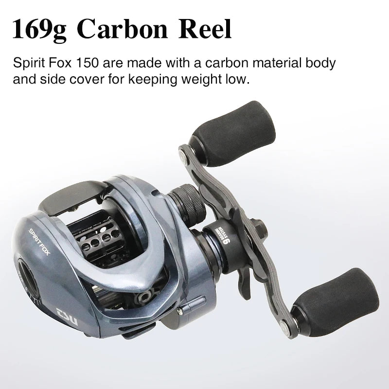 High Speed Baitcasting Reel 7.3:1 – 5kg Drag, 8+1BB, 169g, Long Cast